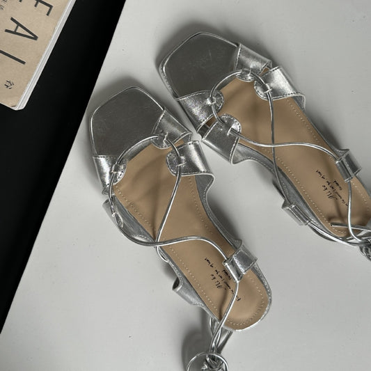 Fashion Cross Lace-up Flat Sandals Soft Bottom