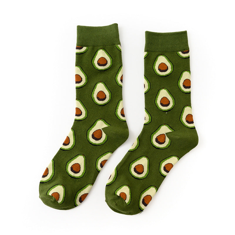 Creative avocado pattern cotton in the tube