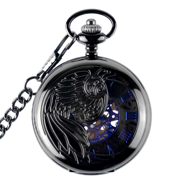 Vintage flip openwork necklace pocket watch