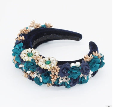 Sponge bridal crystal headband