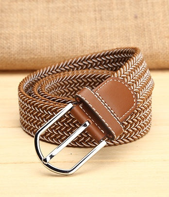Elastic woven elastic men's belt