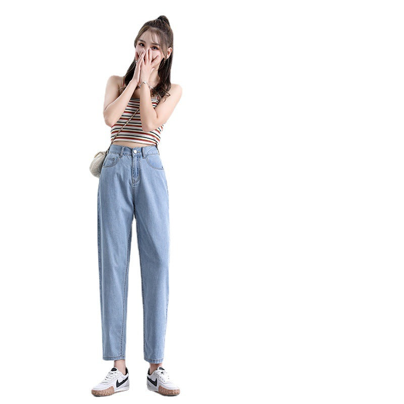 Komfortable Løse Højtaljede Tencel Jeans