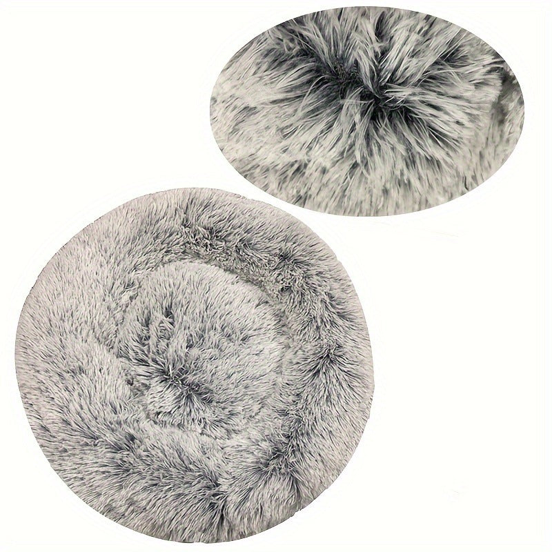 Machine-washable Plush Round Dog Bed