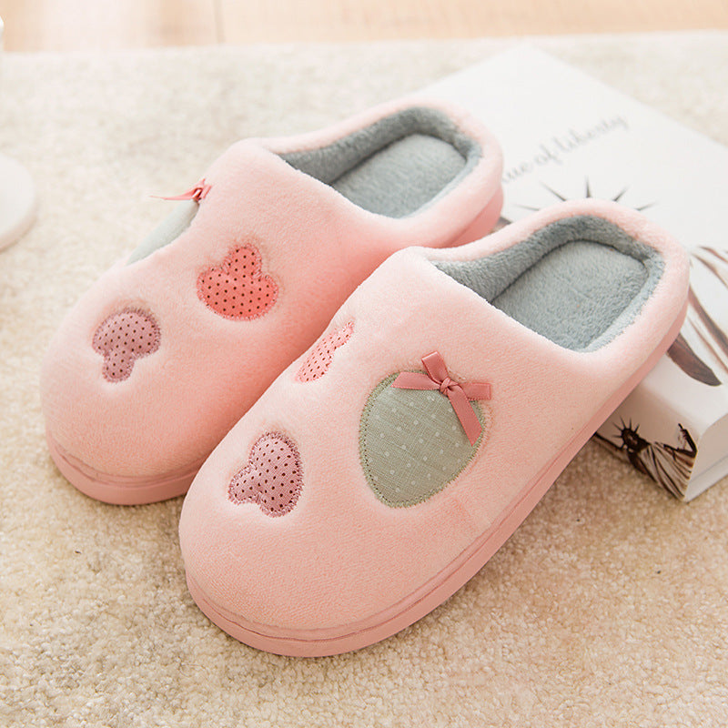 Non-slip home thick-soled cotton slippers