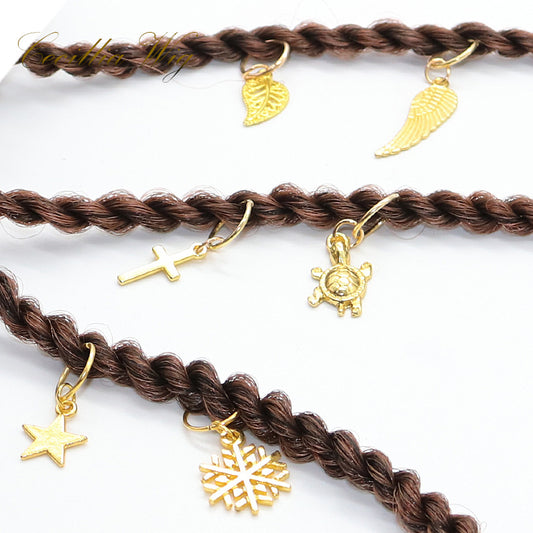 Dirty Braid Hair Loop Casual Metal Round Buckle Headdress