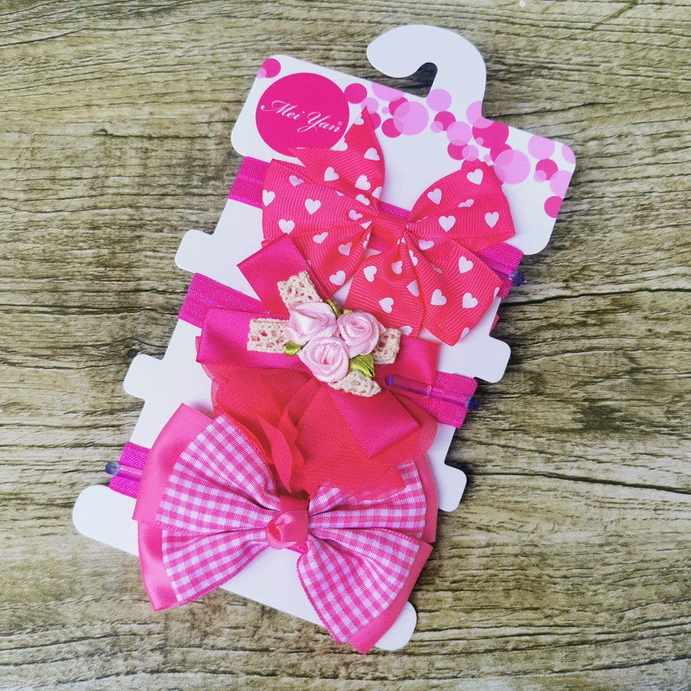 Three-piece children's bow with headband