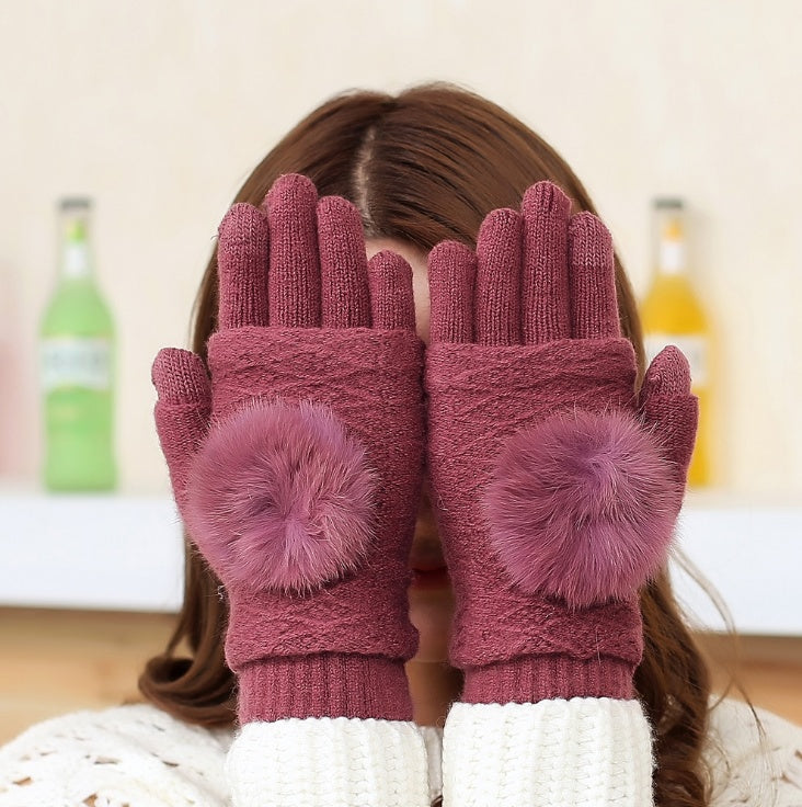Hair ball finger refers to multi-function touch screen gloves