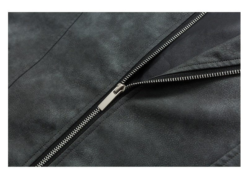 Men's Short Casual Leather Clothing Jacket
