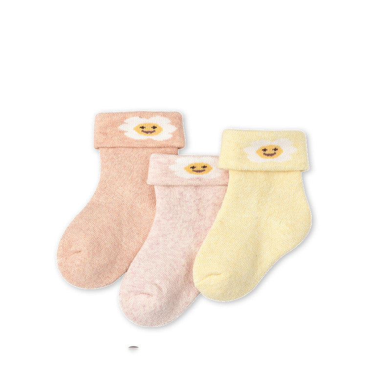 Thickened Fleece Warm Loose Towel Socks In Winter
