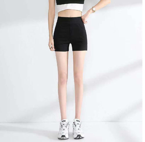 Five-point Shark Pants Women's Outer Wear Summer Thin Black High Waist Tight Base Shorts Yoga Riding Pants