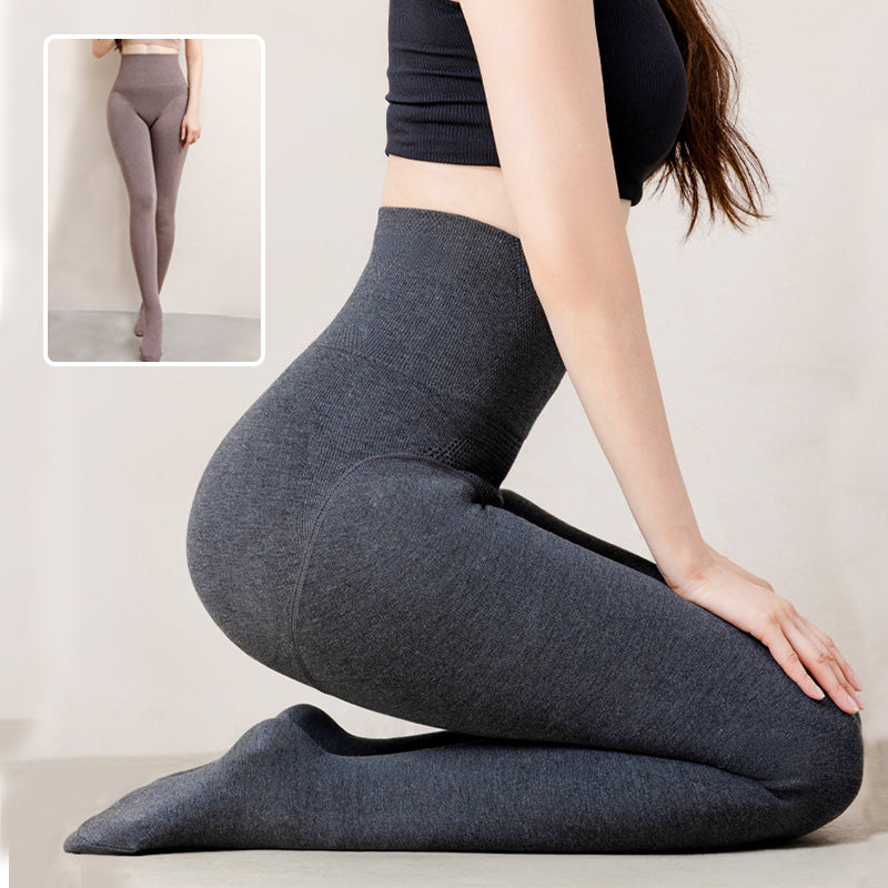 Vinter Højtaljede Leggings Med Strømpebukse-Mode Slanke Strømpebukser Varme Tynde Ben Bukser Dametøj