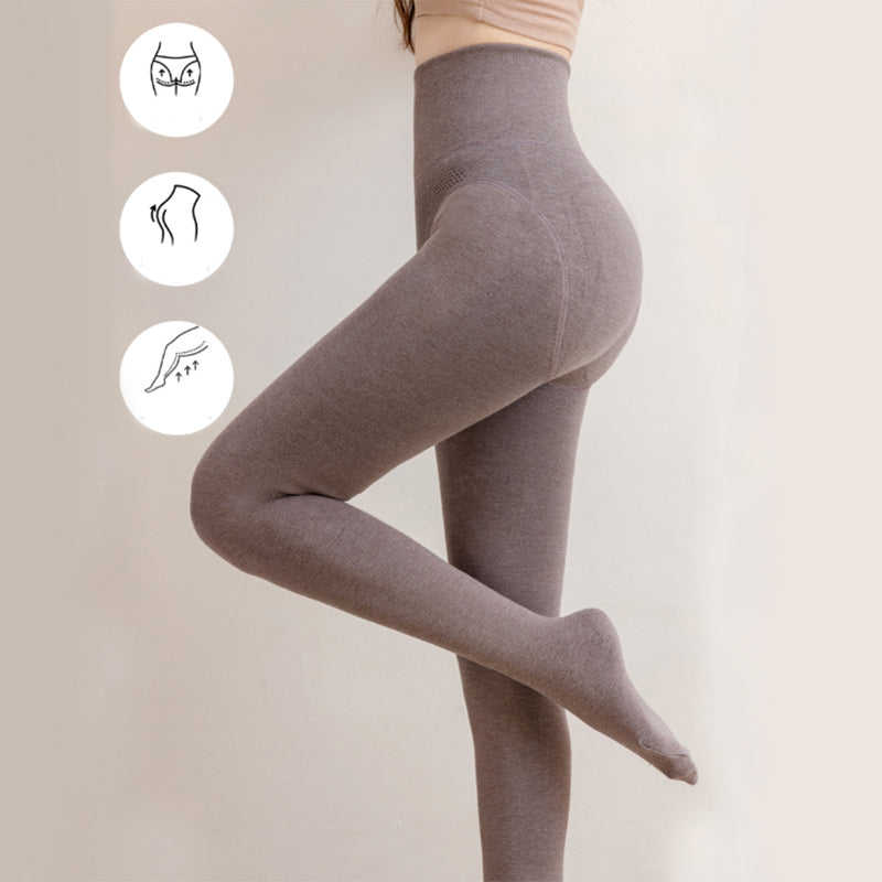 Vinter Højtaljede Leggings Med Strømpebukse-Mode Slanke Strømpebukser Varme Tynde Ben Bukser Dametøj