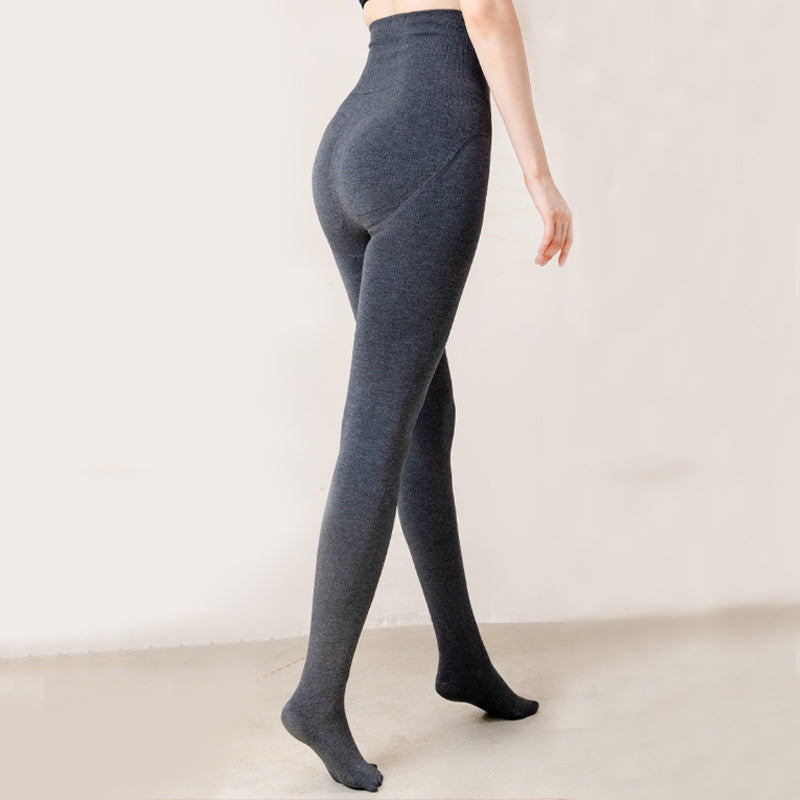 Vinter Højtaljede Leggings Med Strømpebukse-Mode Slanke Strømpebukser Varme Tynde Ben Bukser Dametøj