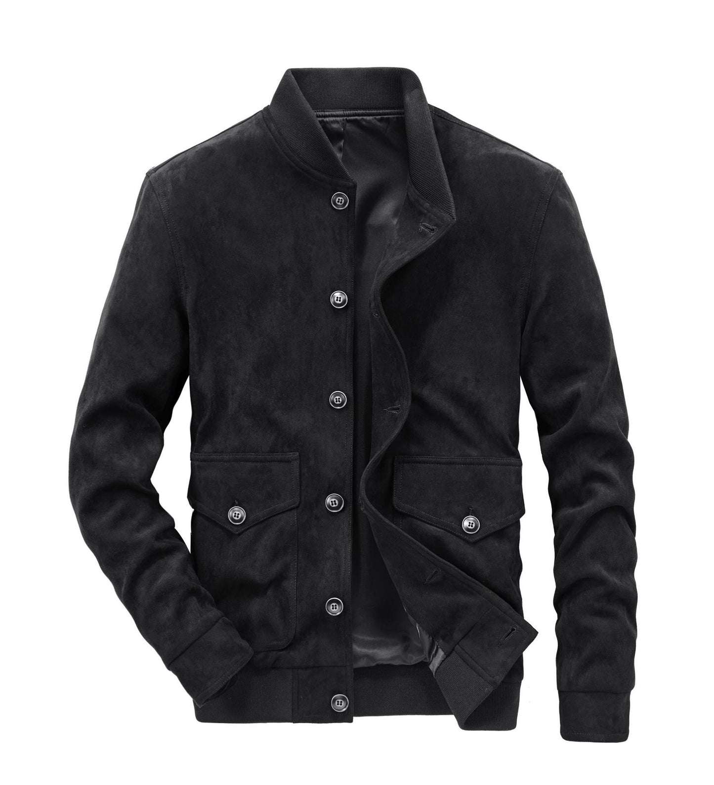 Men's casual deerskin velvet frosted slim-fit jacket