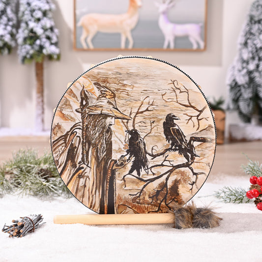 Tree Of Life Flower Ring Drum Surface Open You Drum