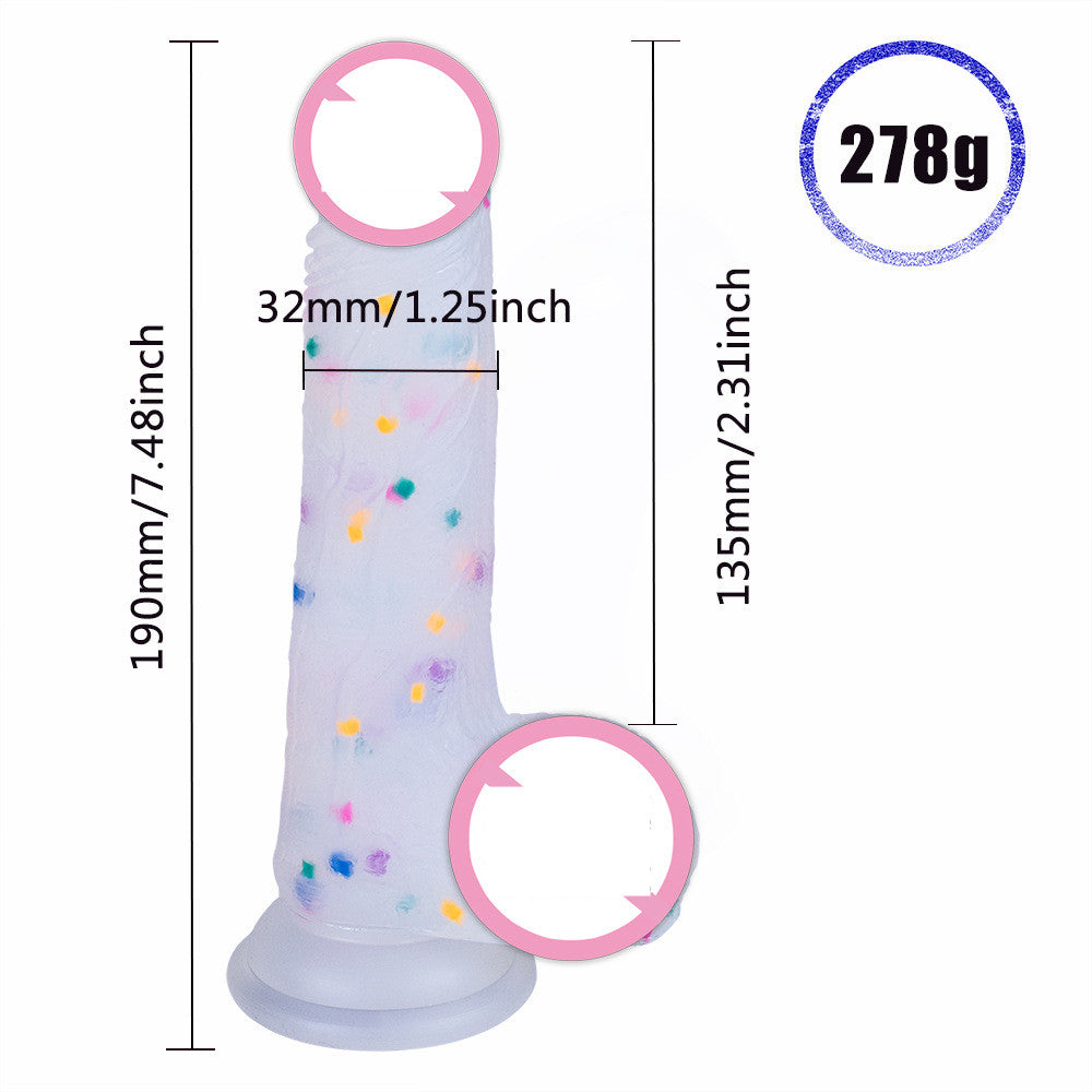 Confetti Color Particles High Transparent Jelly Crystal Rainbow Silicone