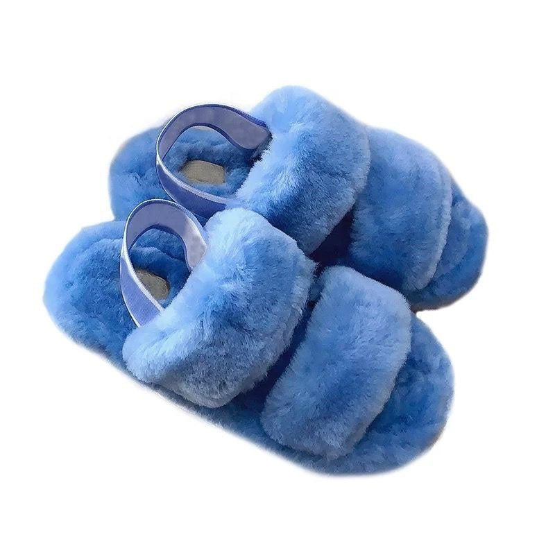Women's Sandals Outdoor Flat Plush Fur