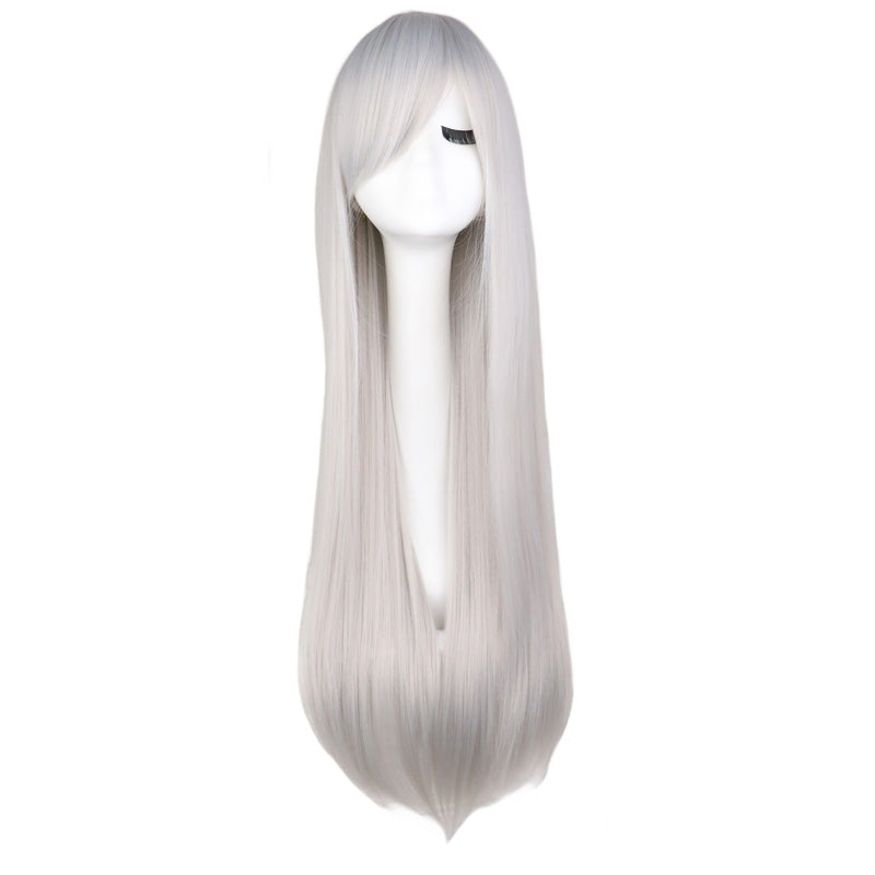Long Straight Hair Wig Tape Mesh Matte Headgear