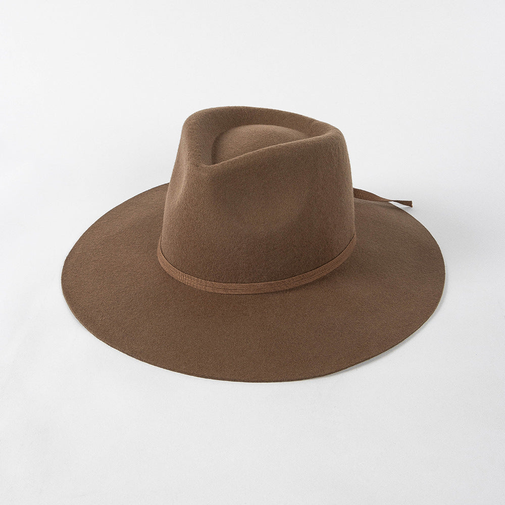 Sløjfe Fashion Afslappet Kronespidsuld Jazz Hat