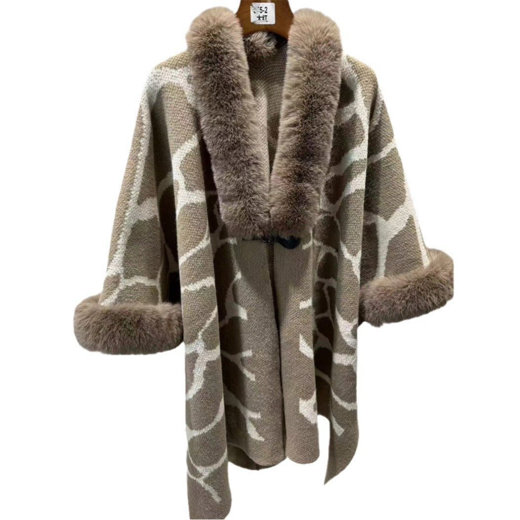 Thick Warm Extended Cape Loose