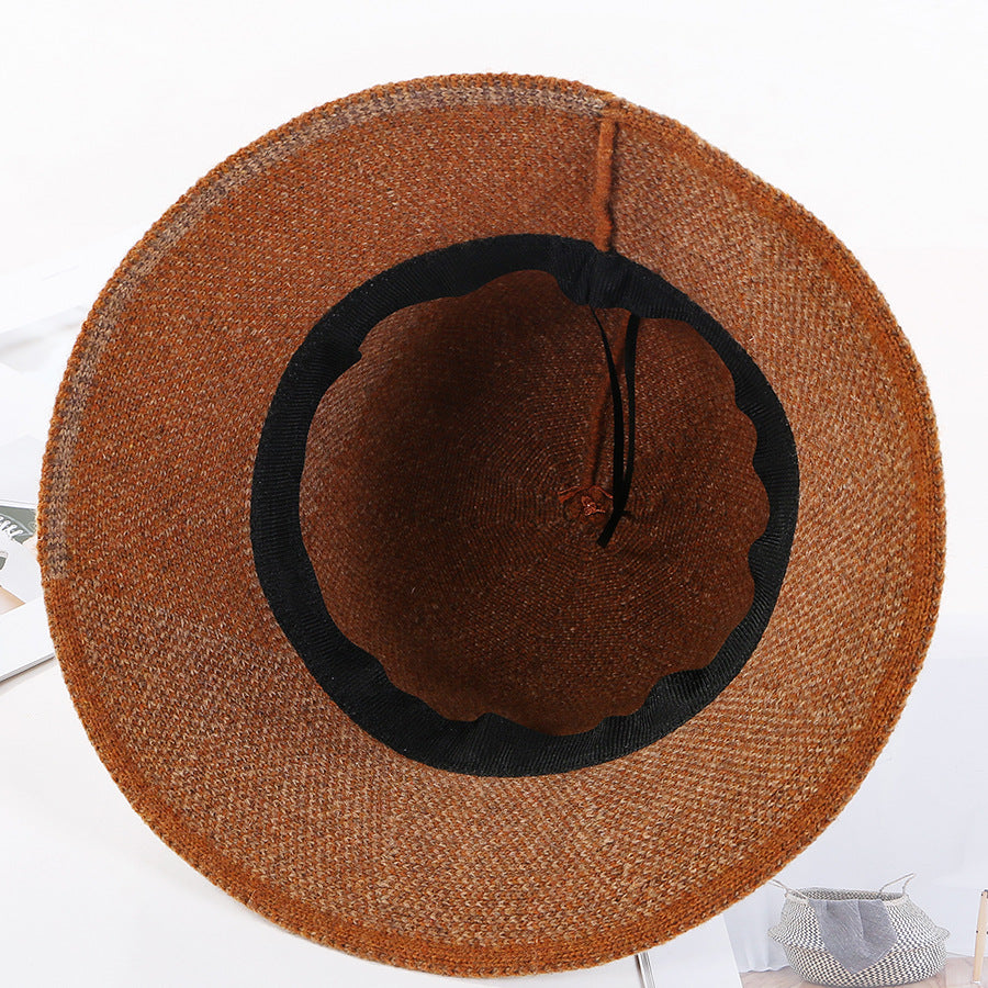Fashion All-match Temperament Wool Fisherman Hat