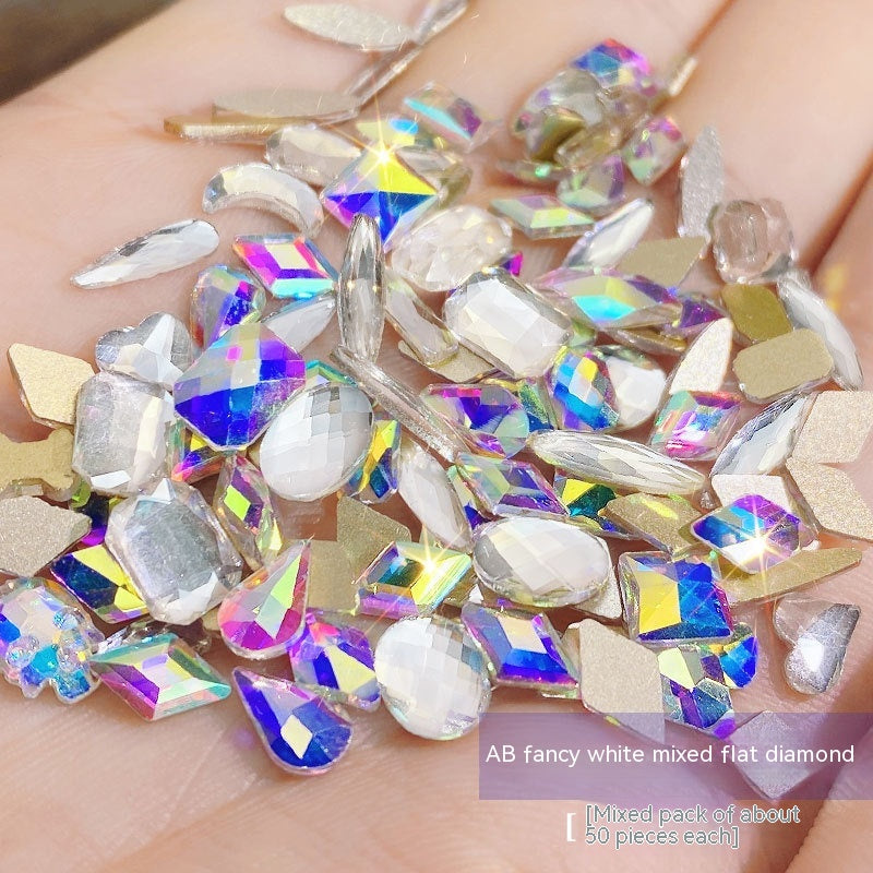 Nail Ornament Mixed 100 Aurora Diamond Phantom Shaped Diamon