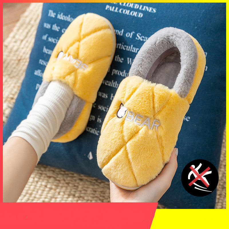 Home winter cute bag with cotton slippers