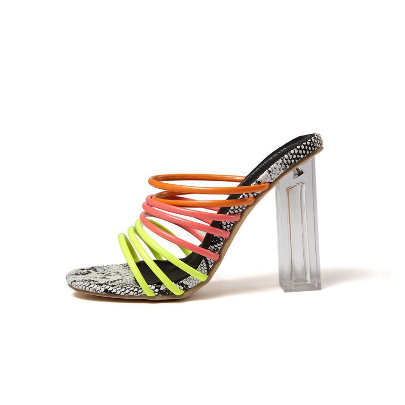 Farvede slip-on glas-sko