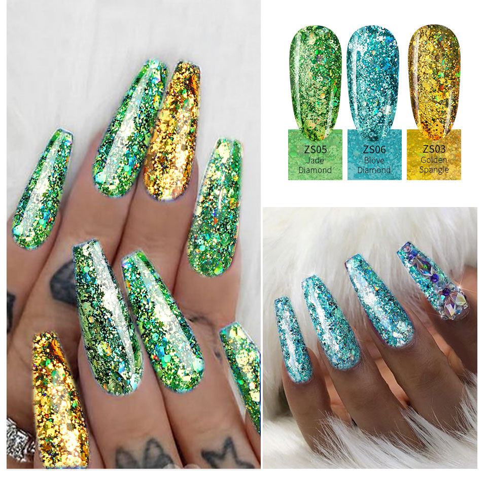 8 farver klar diamantlim
