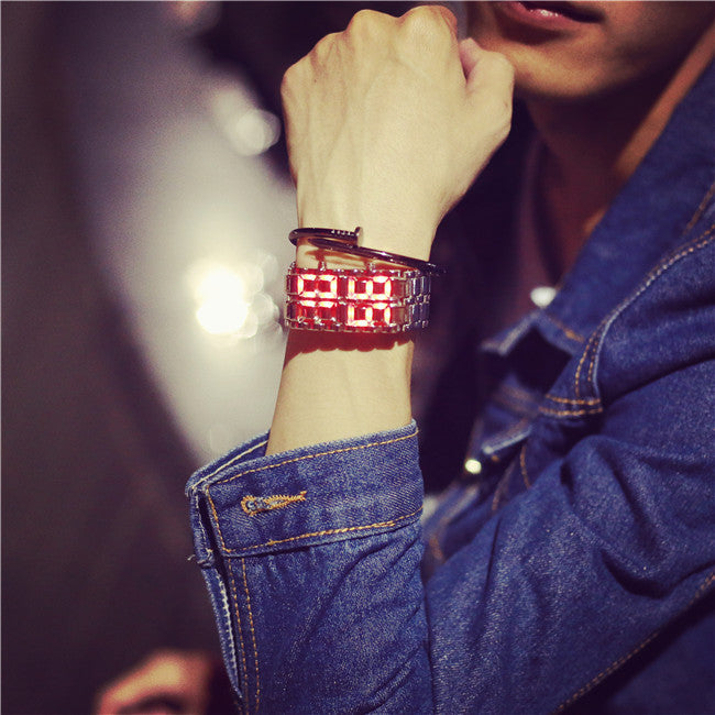 LED lava electronic watch