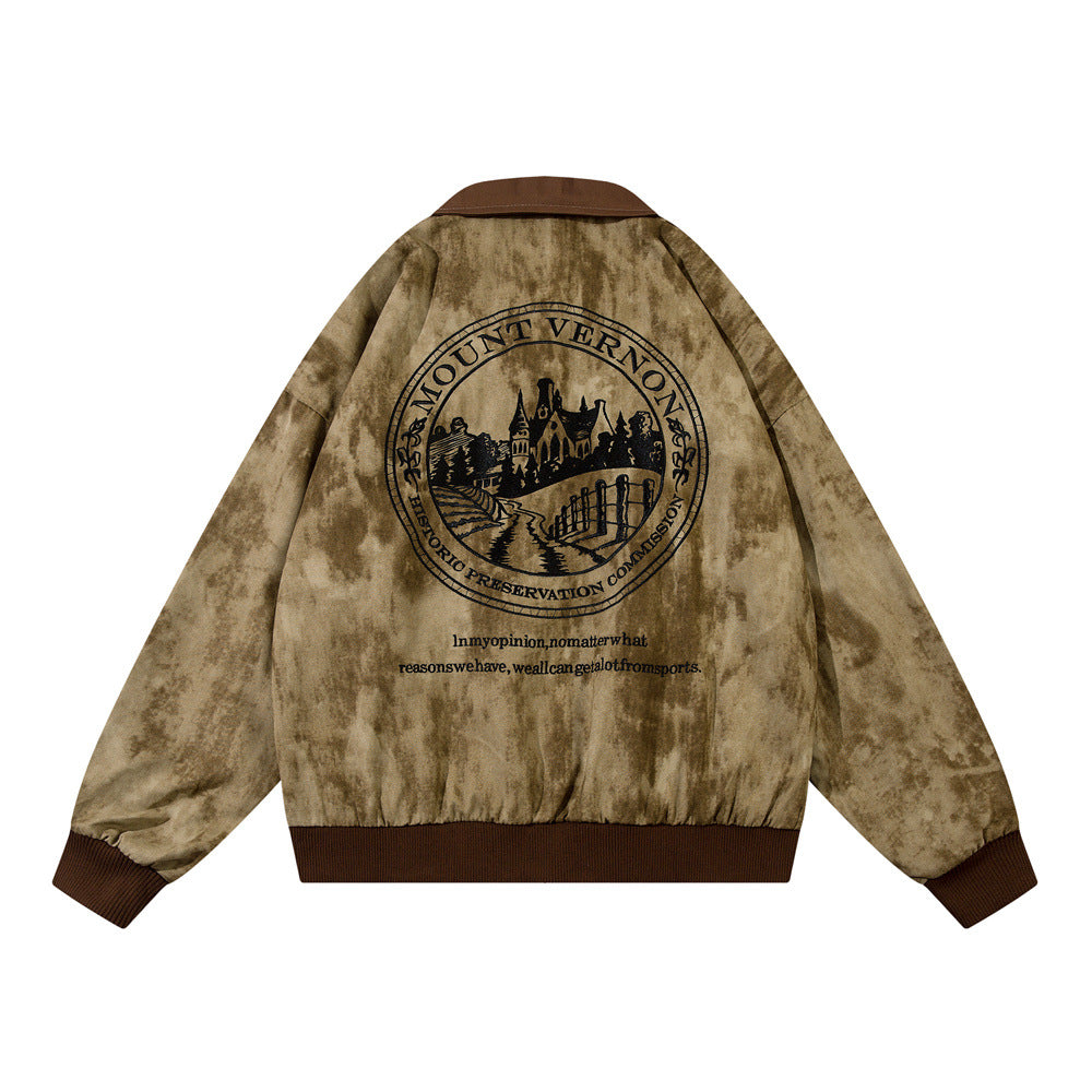 Tie-dyed Old Loose Lapel Jacket
