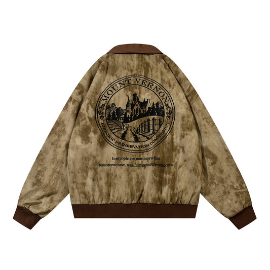 Tie-dyed Old Loose Lapel Jacket
