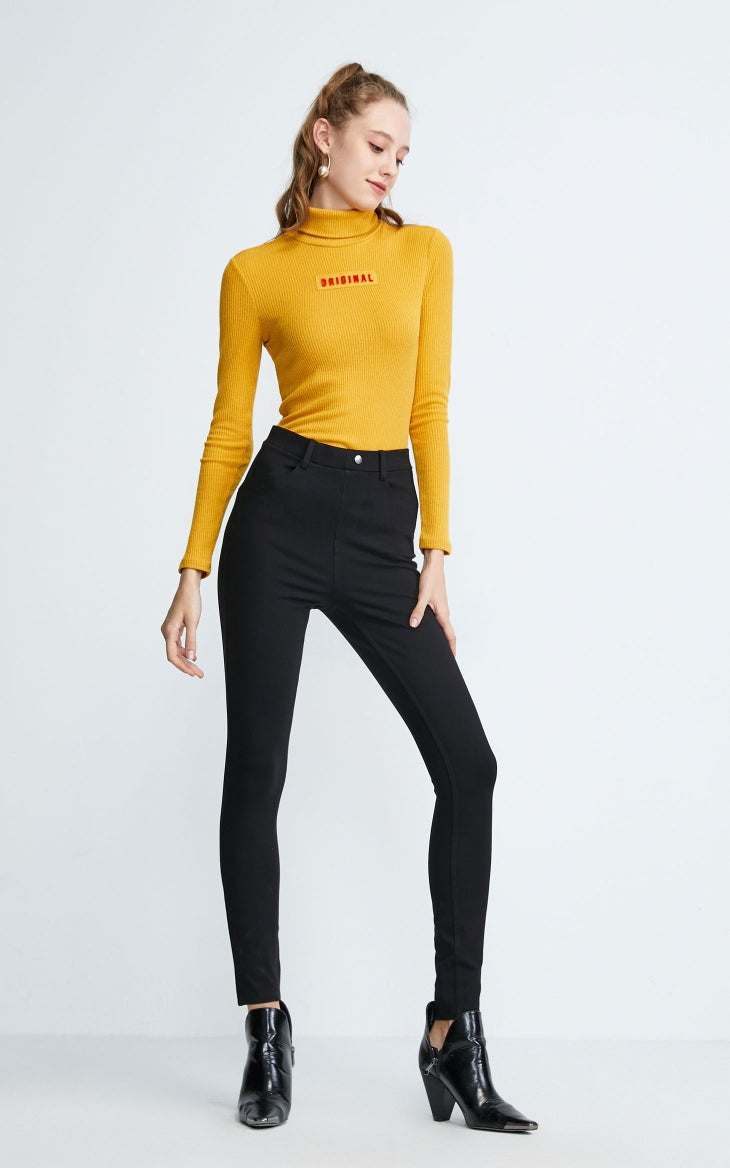 thin black tight stretch outer leggings