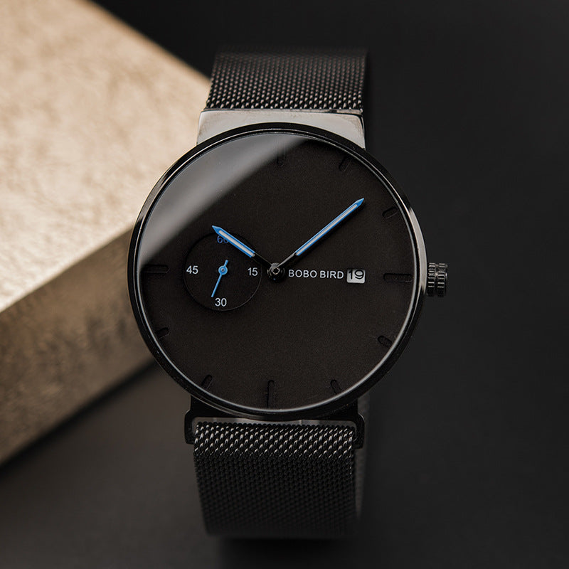 Stainless steel quartz watch