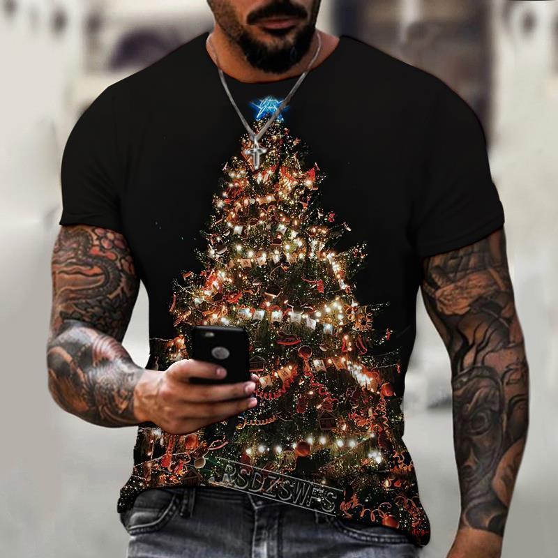 Fashion Christmas Short Sleeve Round Neck