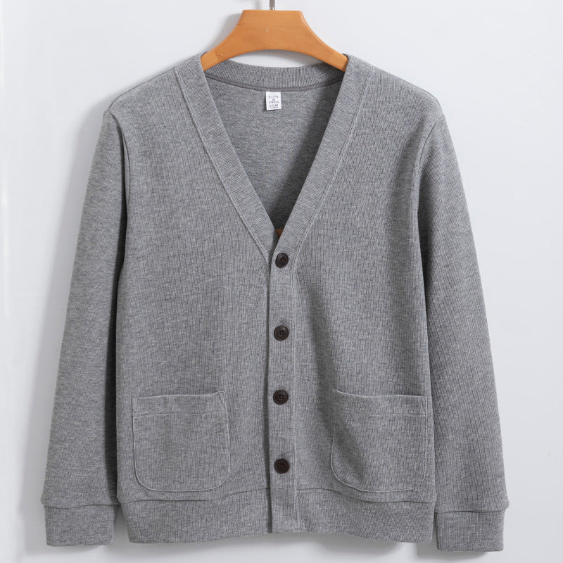 Machine Washable Xinjiang Cotton V-neck Sweatshirt Men