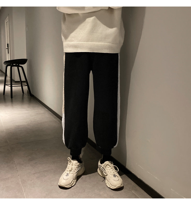 Cashmere straight student casual pants