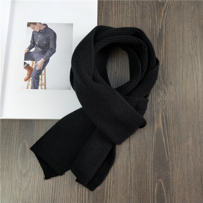 Knitted rabbit fur collar