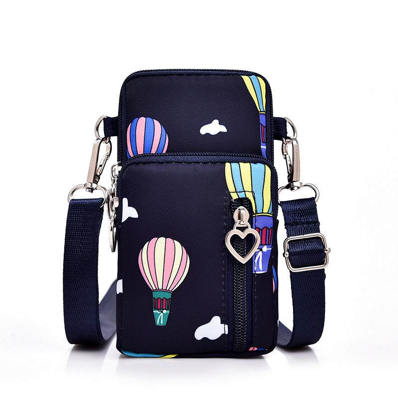 Crossbody Hanging Neck Mobile Phone Cloth Bag Portable Mini Bag