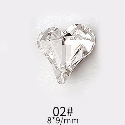 Manicure Diamant Tilbehør Hjerte Vanddråber