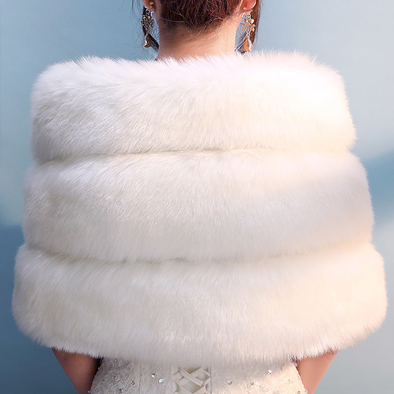 One Word Autumn And Winter Fox Bridal Wedding Fur Wedding Shawl