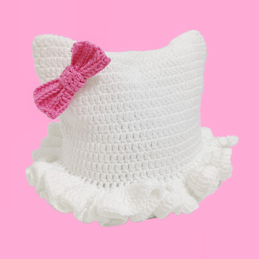 Fashionable Colorful Ruffled Knit Hat
