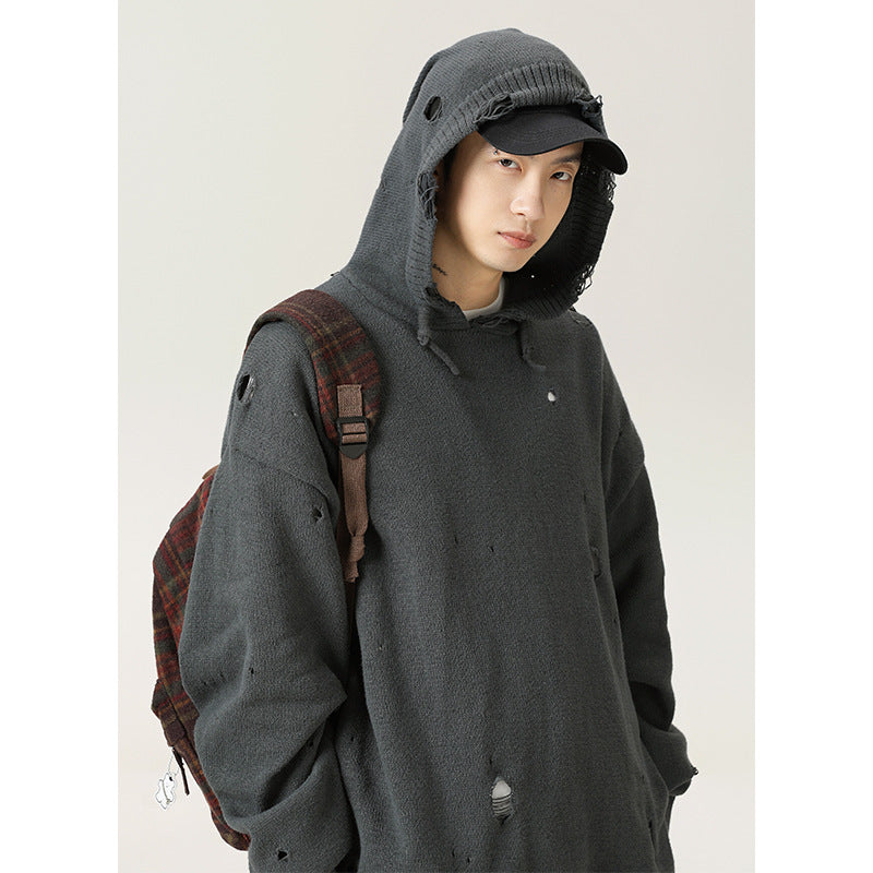 Fashion Personality Hollow Out Knitwear Men's Sweater