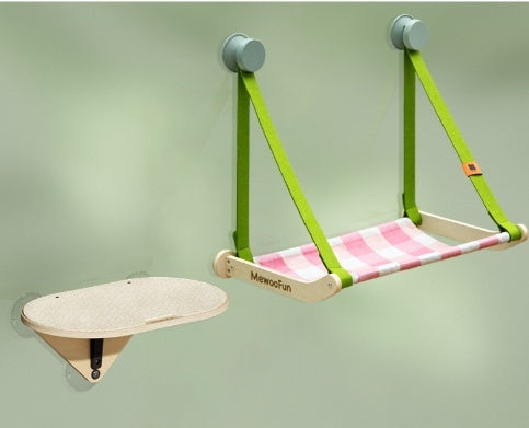 Meow Hu Wang Is Also Cat Scratch Trees Not Covering An Area Of Glass Wall