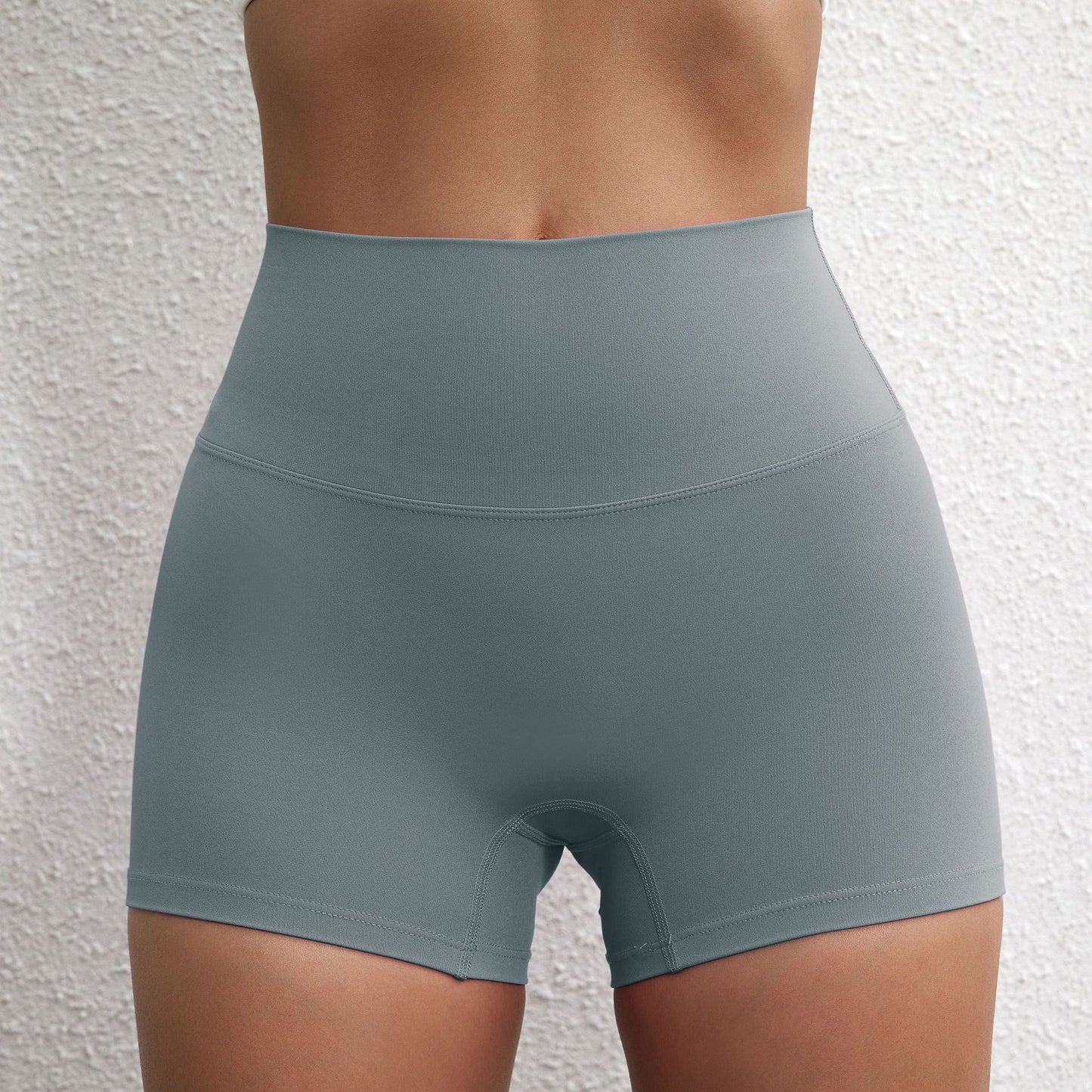 Lady's High Waist Peach Butt Lifting Sports Shorts