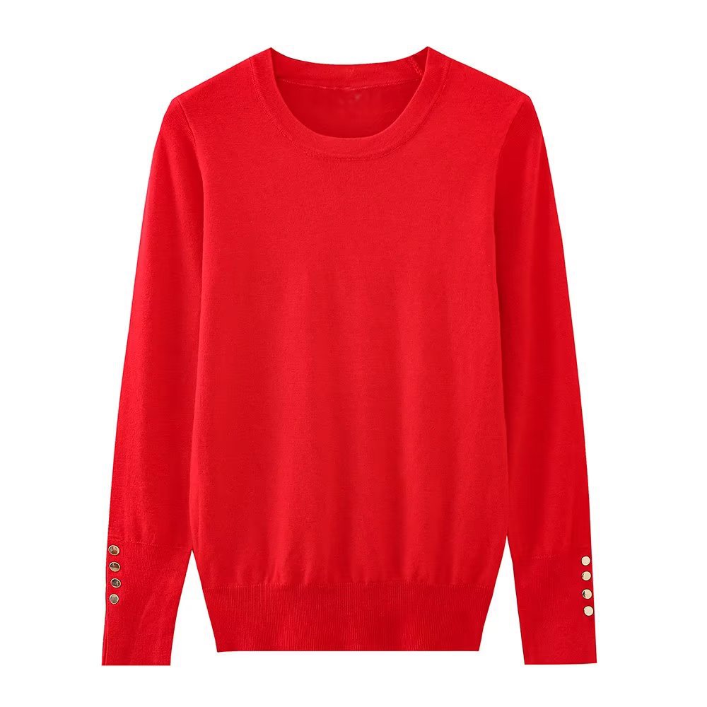 Women's Round Neck Slim Bottoming Basic Sweater