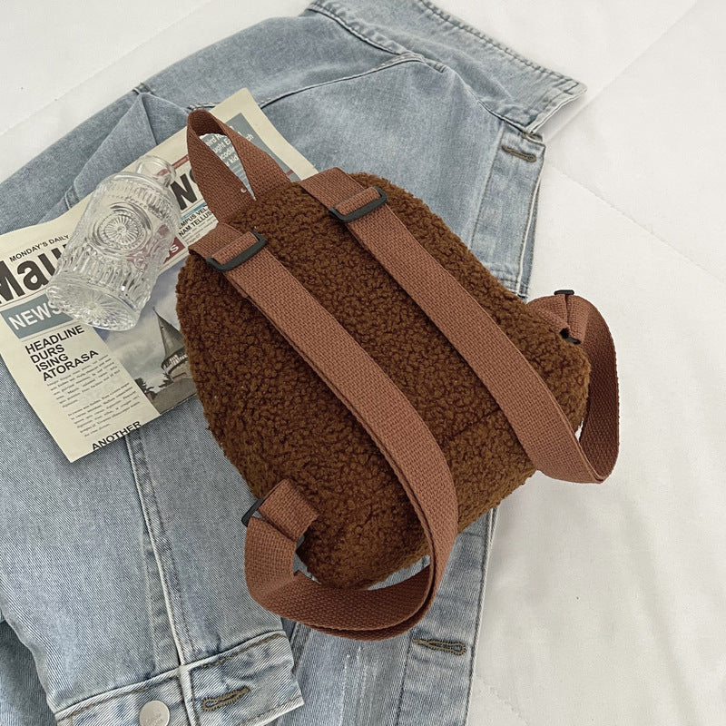 Women's Fashionable And Versatile Lambswool Shoulder Bag