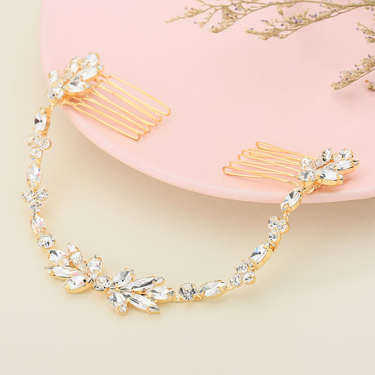 Crystal soft chain hair comb