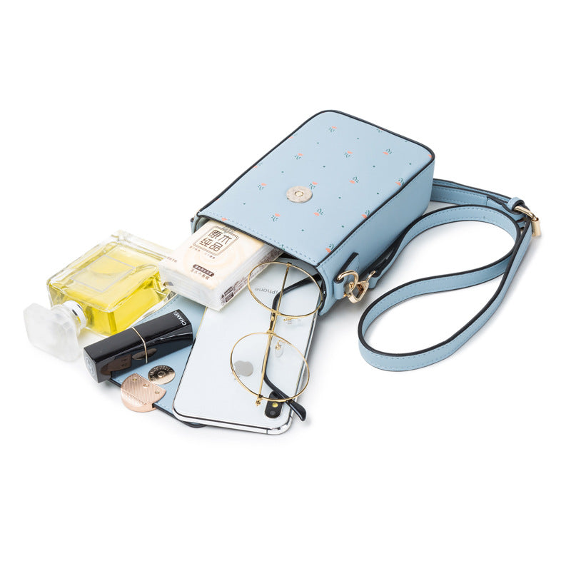 Printed Buckle Vertical Square Shoulder Bag Fashion