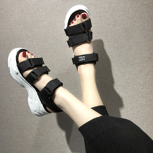 Thick-soled sponge cake net red casual women's shoes